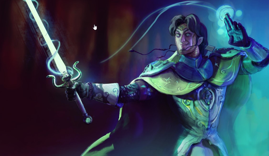 Holy Sorcerer Paladin casts smite magic on swords