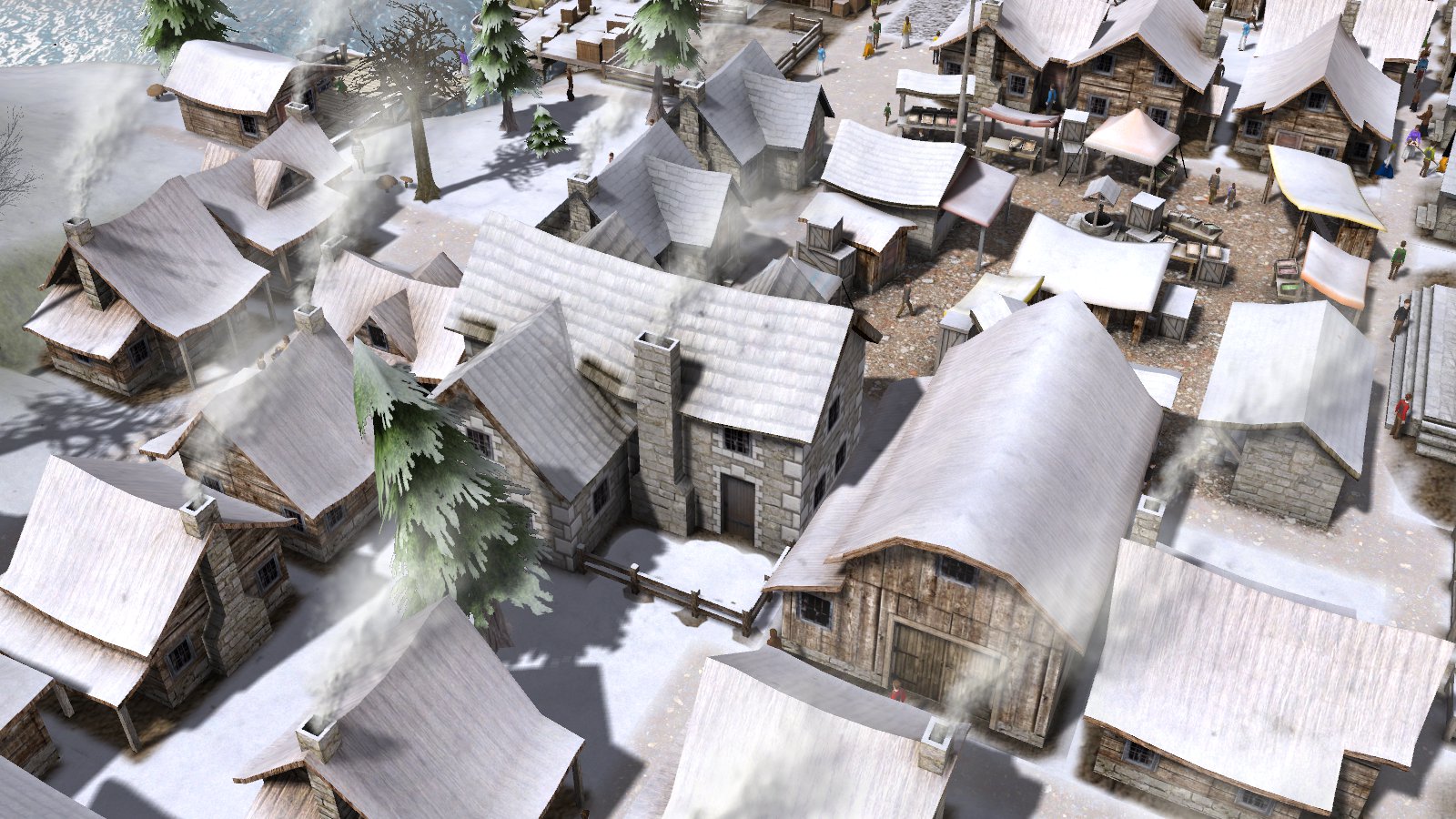 Banished, City, Build, Game, Winter, Snow, Strategy, Simulation