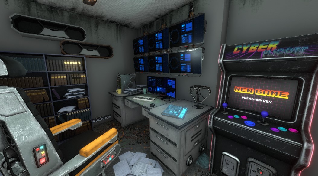 The cyberpunk DLC offers some interesting electronic items, including an arcade machine!