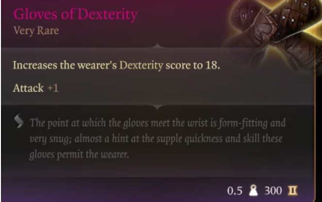 Baldur's Gate 3-Gloves of Dexterity