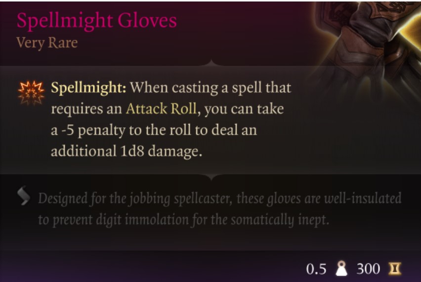 Baldur's Gate 3-Spellmight Gloves
