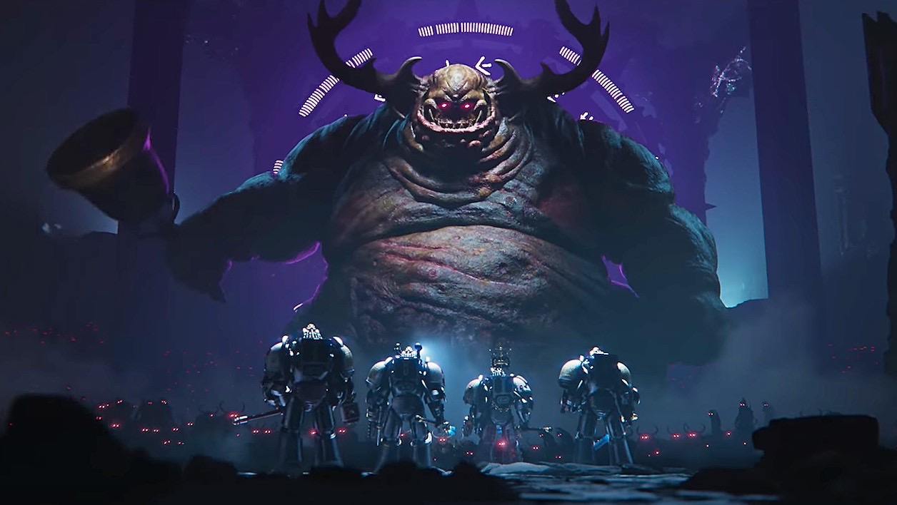 Grey Knights battling a boss