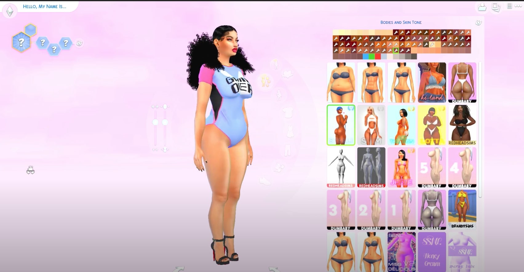 The Sims 4 Body Sliders Mod Vametindo 