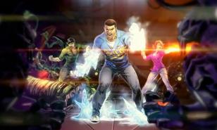 Heroes with various powers are fighting opponents