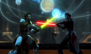 Jedi and Sith clash in an epic confrontation only possible in Star Wars.