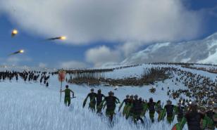 Troops from Gaul rush forward in combat.