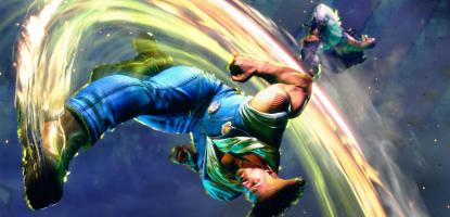 Guile finishes his third Super Art on Ryu in Street Fighter 6.