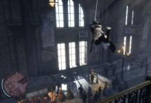 Use the grappling hook to swing from one place to another and performing death-defying stunts