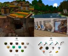 Some landscapes and items from the texture pack 