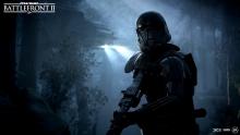 The Death Trooper carefully explores the dark forest 