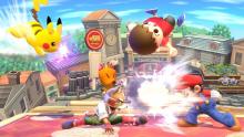 Players face off in a battle in Super Smash Brothers Ultimate