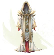 White robe with gold accents