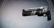 The hand cannon of Cayde-6 with high powered ammo and explosive headshots.