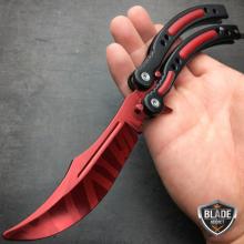 Real Life Balisong Butterfly Knife Red Slaughter Trainer