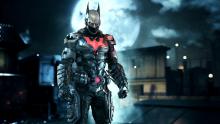 The Batman Beyond suit is the only Batsuit without a cape dangling