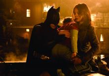 Batman with the girl he loves