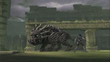 Wanderer fighting: Shadow of the Colossus