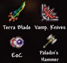 Some powerful melee weapons