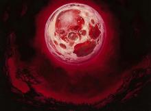 When the blood moon shines all lands are mountains 