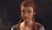 A closeup of Brig from the cinematic that introduced her character.