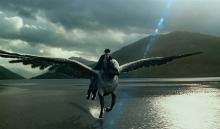 Harry's first flight on Buckbeak's back definitely took his breath away