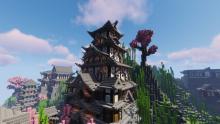 This intricate Japanese temple rises tall and proud