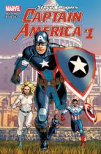 Captain America on cover of comic book 
