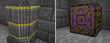 Some chiseled blocks from the Chisel mod