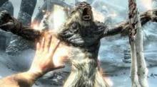 This image depicts a fight between a troll and the player