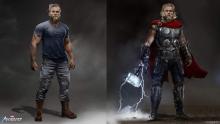Thor sporting his civillian and armor in this cool looking concept art.