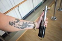 Senior Level Artist Petter Sköld builds Lightsabers and sports Star Wars tattoos.  