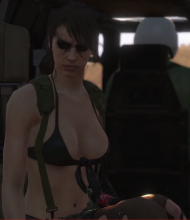 Quiet's cleavage is not meant to be ignored