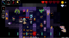 Crypt of the NecroDancer encourages players to keep a beat by moving in time with the heart at the bottom of the screen.
