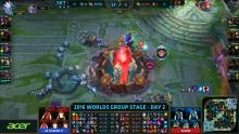 Screenshots from the livestream of Worlds 2016