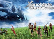 Xenoblade group stands in front of the mechonis
