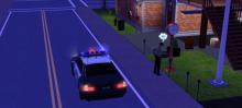 Criminals in Sims 3 will sometimes be arrested right after they've left their job for the day