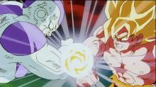 Goku battling Frieza