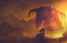 Demonic looking colossus: Shadow of the Colossus