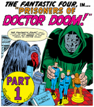 Doctor Doom on cover of comic book
