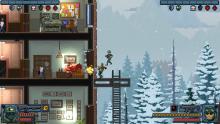 Loud breaching action by two operatives in Door Kickers: Action Squad.
