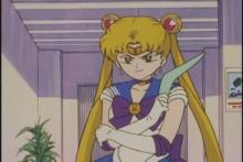 Zoisite, disguises himself as Sailor Moon to lure Tuxedo Mask out. So very clever.