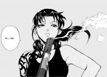 Revy has complete mastery over her guns.