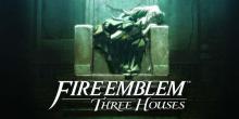 The title screen for Fire Emblem: Three Houses