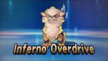 Arcanine activates it's Z move, Inferno Overdrive