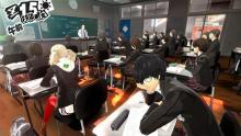 At Shujin Academy, the room is quiet as the teacher gives his lecture.