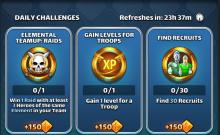 Do daily challenges for rewards!
