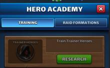 Use Hero Academy to get or improve your heroes