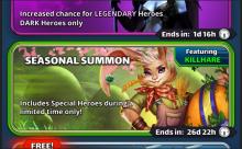 Get seasonal heroes during the event!