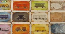 Cards ranging from all the colors used to build the trains to the route cards used to build and score points.