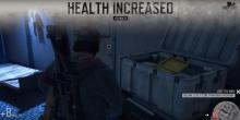 This shows the visual feedback of injecting a successful health attribute upgrade